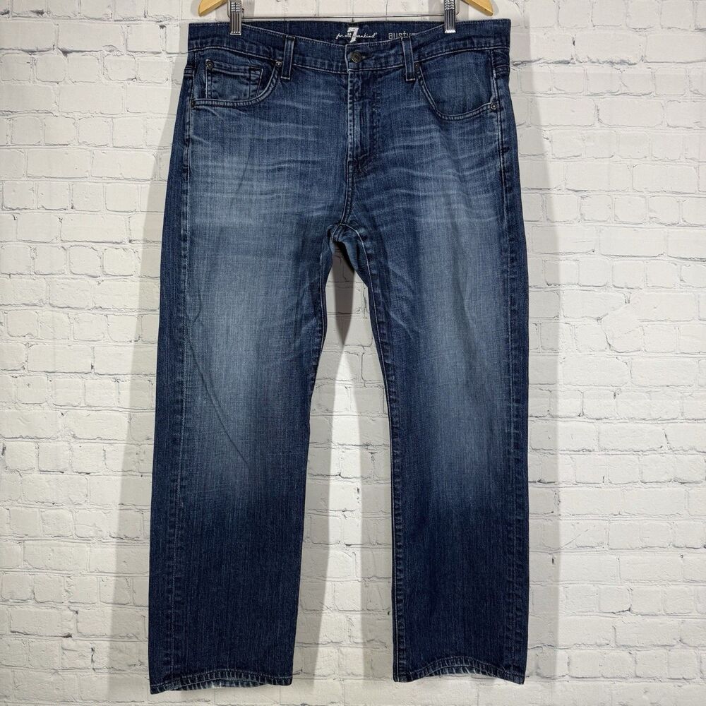 7 For All Mankind Austyn Jeans Men Size 36x28 Medium Wash High Rise Straight